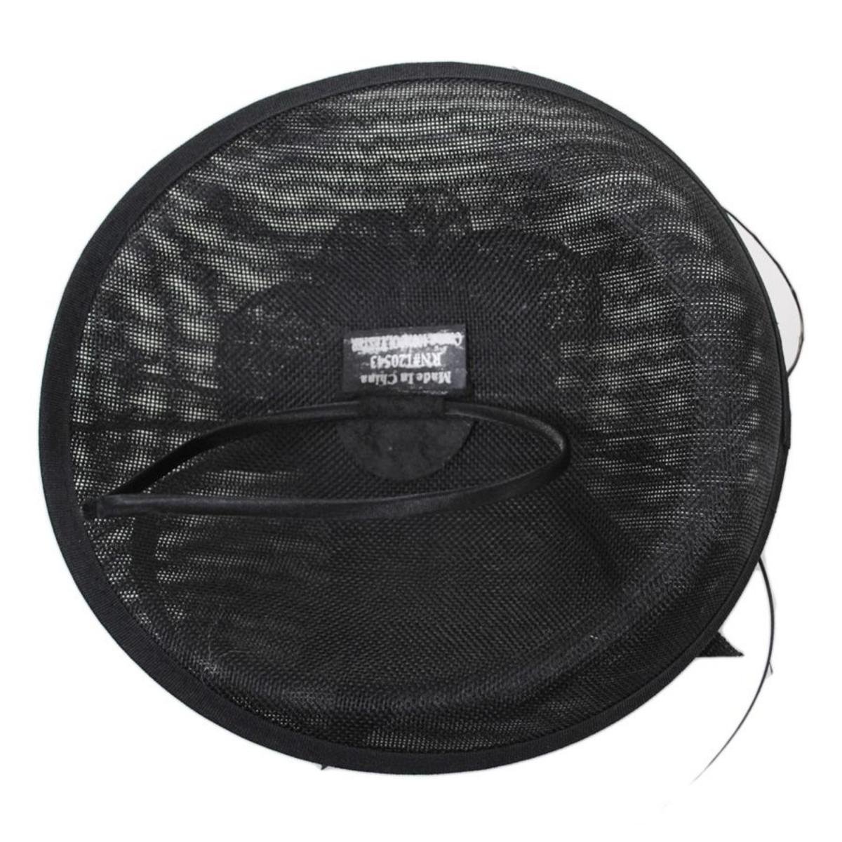 Jeanne Simmons | Dubois Sinamay Straw Fascinator Hat | 120761 | under | BLACK