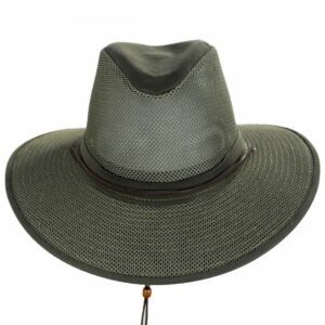 Henschel | Mesh Aussie Grande 3.5 Inch Brim Hat | 140343 | front | OLIVE