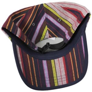 Kangol | Multi Color Stripe Polyester Blend Strapback Baseball Cap | 201128 | under | PREPPY MULTI