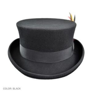 Jaxon Hats | Deadman Wool Felt Top Hat | 193901 | front | BLACK
