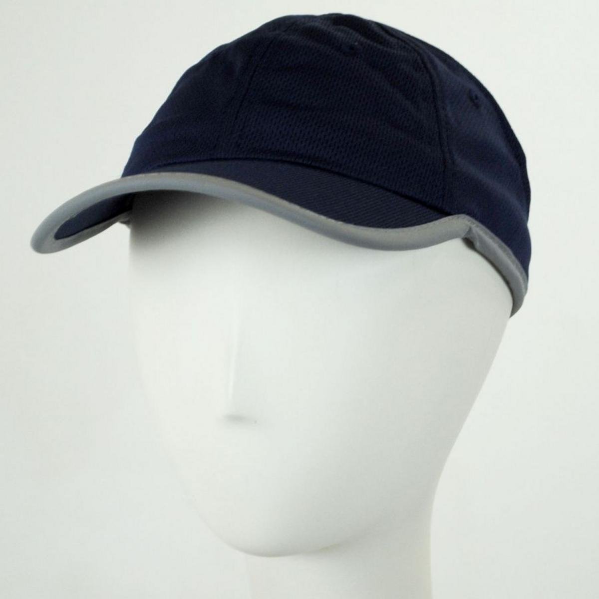 Chic Play | Genie Reflective Open Back Ponytail Baseball Cap | 401406 | front | NAVY BLUE
