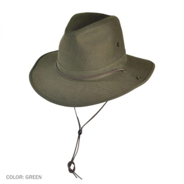 Henschel | Cotton Twill Aussie Hat | 140335 | detailone | GREEN