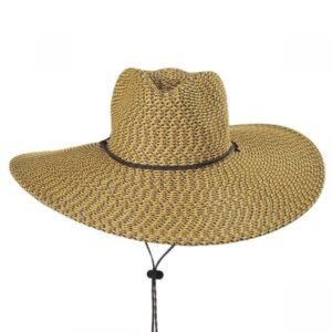 Karen Keith | Lifeguard Toyo Straw Blend Sun Hat | 126614 | front | BROWN TWEED