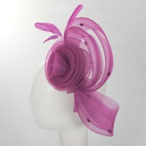 Kathy Jeanne | Pluma Horsehair Mesh Fascinator Hat | 122438 | profile | FUCHSIA