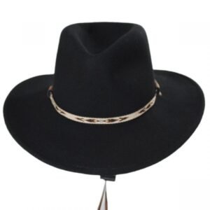 Stetson | Ashley Crushable Wool Felt Earflap Aussie Hat | 130710 | front | BLACK