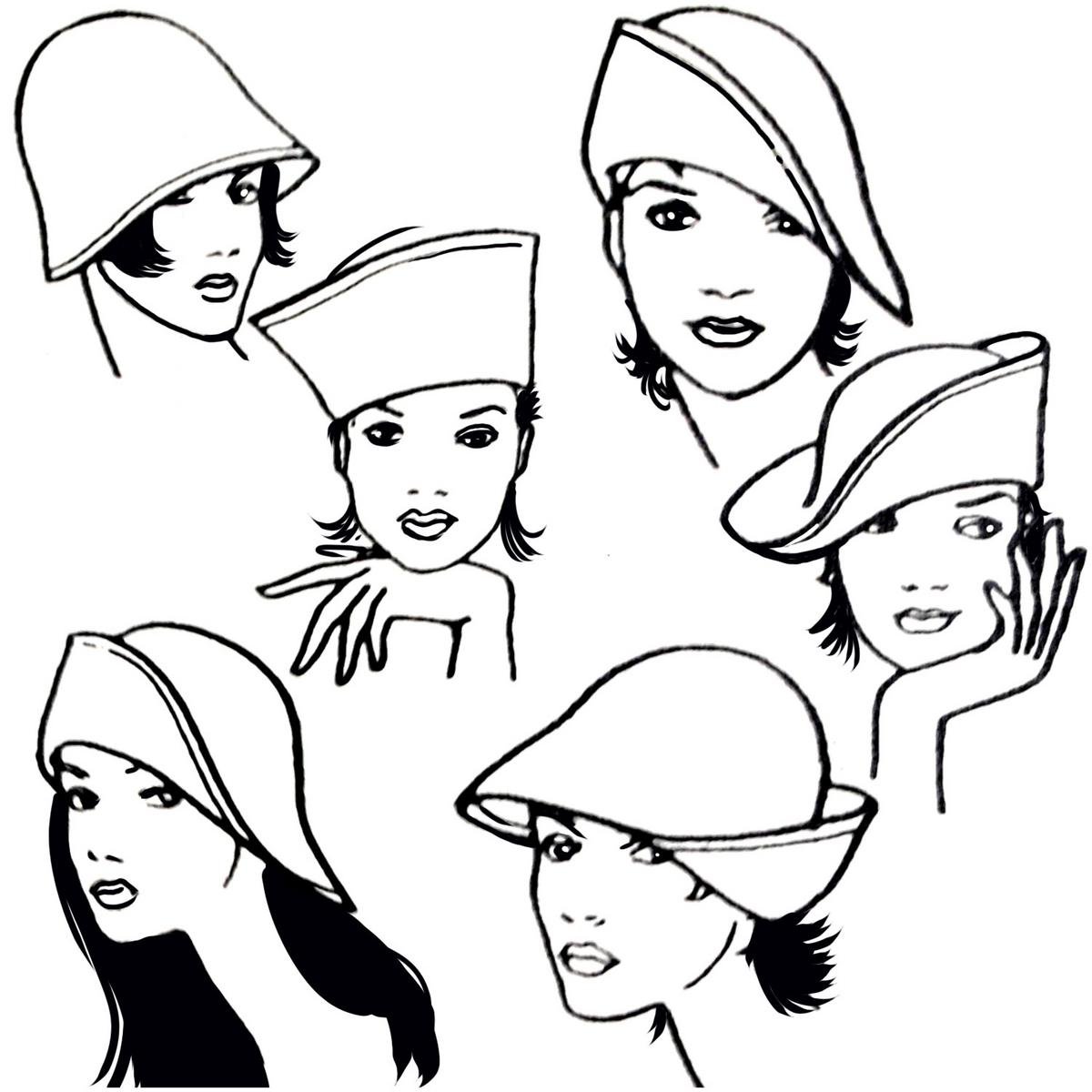 Kathy Jeanne | 6-Way Shapeable Wool Felt Cloche Hat | 124715 | front | BLACK