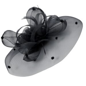 Kathy Jeanne | Voile Horsehair Mesh Fascinator Hat | 122431 | lead | BLACK