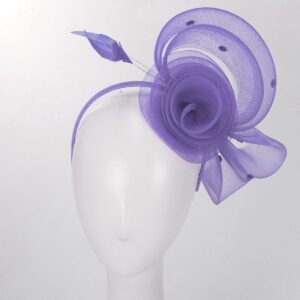 Kathy Jeanne | Pluma Horsehair Mesh Fascinator Hat | 122438 | front | LILAC