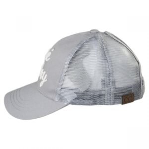 C.C PonyCaps | High Ponytail Rose All Day Mesh Adjustable Baseball Cap | 223105 | profile | GREY