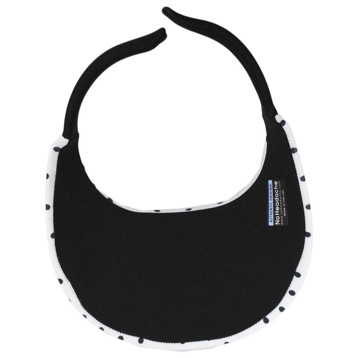 No Headache | Dots Midsize Visor | 195905 | under | DOT WHITE N BLACK