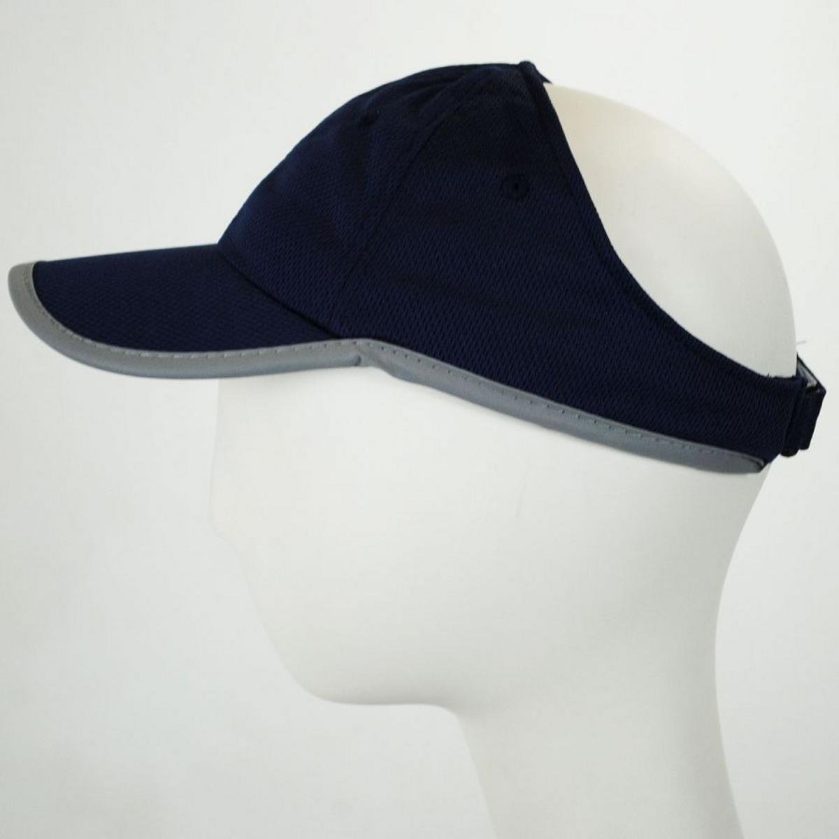 Chic Play | Genie Reflective Open Back Ponytail Baseball Cap | 401406 | profile | NAVY BLUE