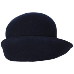 Kathy Jeanne | 6-Way Shapeable Wool Felt Cloche Hat | 124715 | detailfour | NAVY