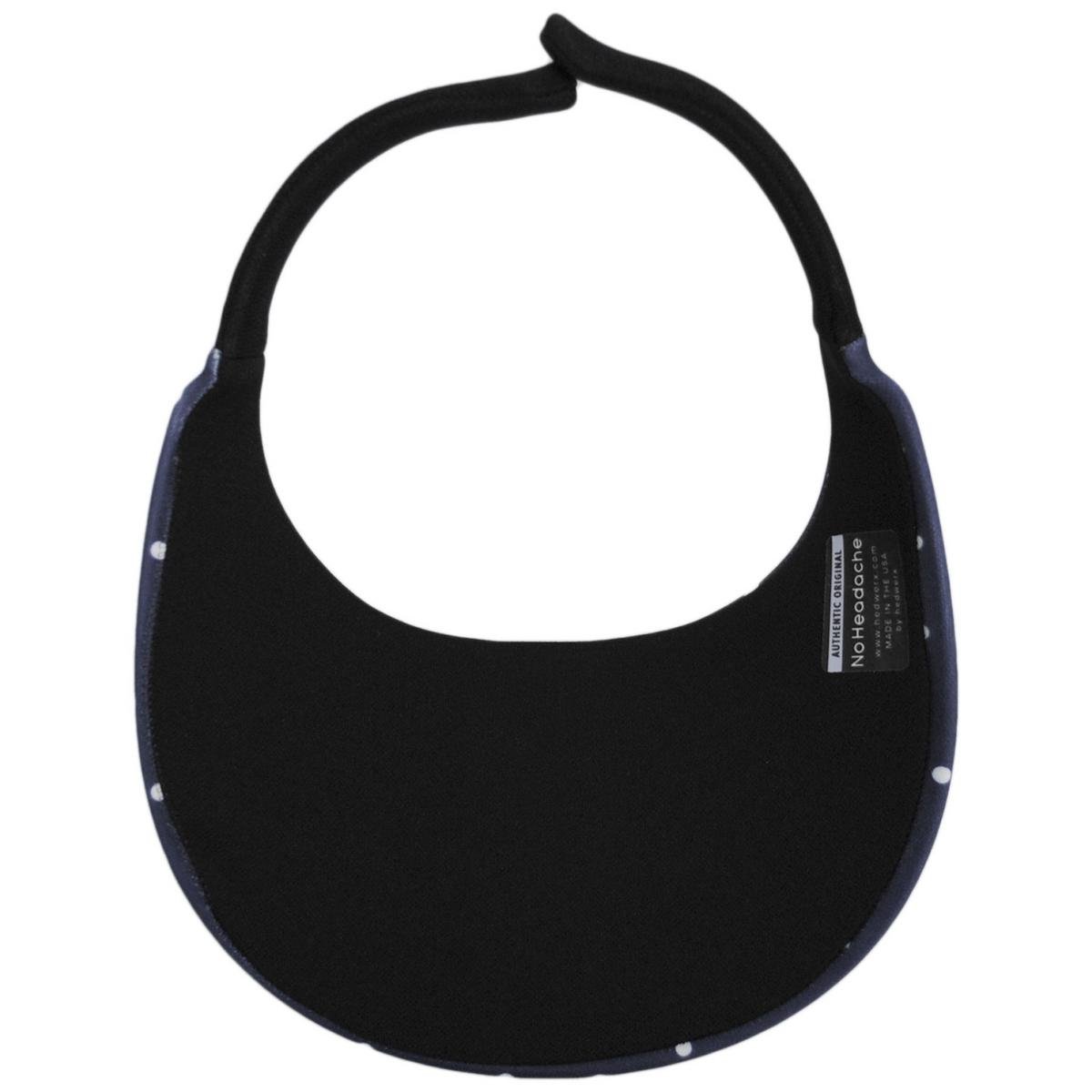 No Headache | Dots Midsize Visor | 195905 | under | DOT BLACK N WHITE