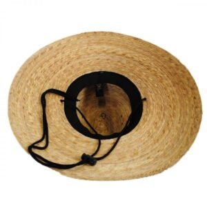 Jeanne Simmons | Palm Leaf Straw Lifeguard Hat | 101710 | under | DARK NATURAL