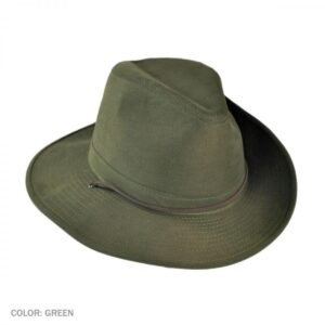 Henschel | Cotton Twill Aussie Hat | 140335 | detailtwo | GREEN