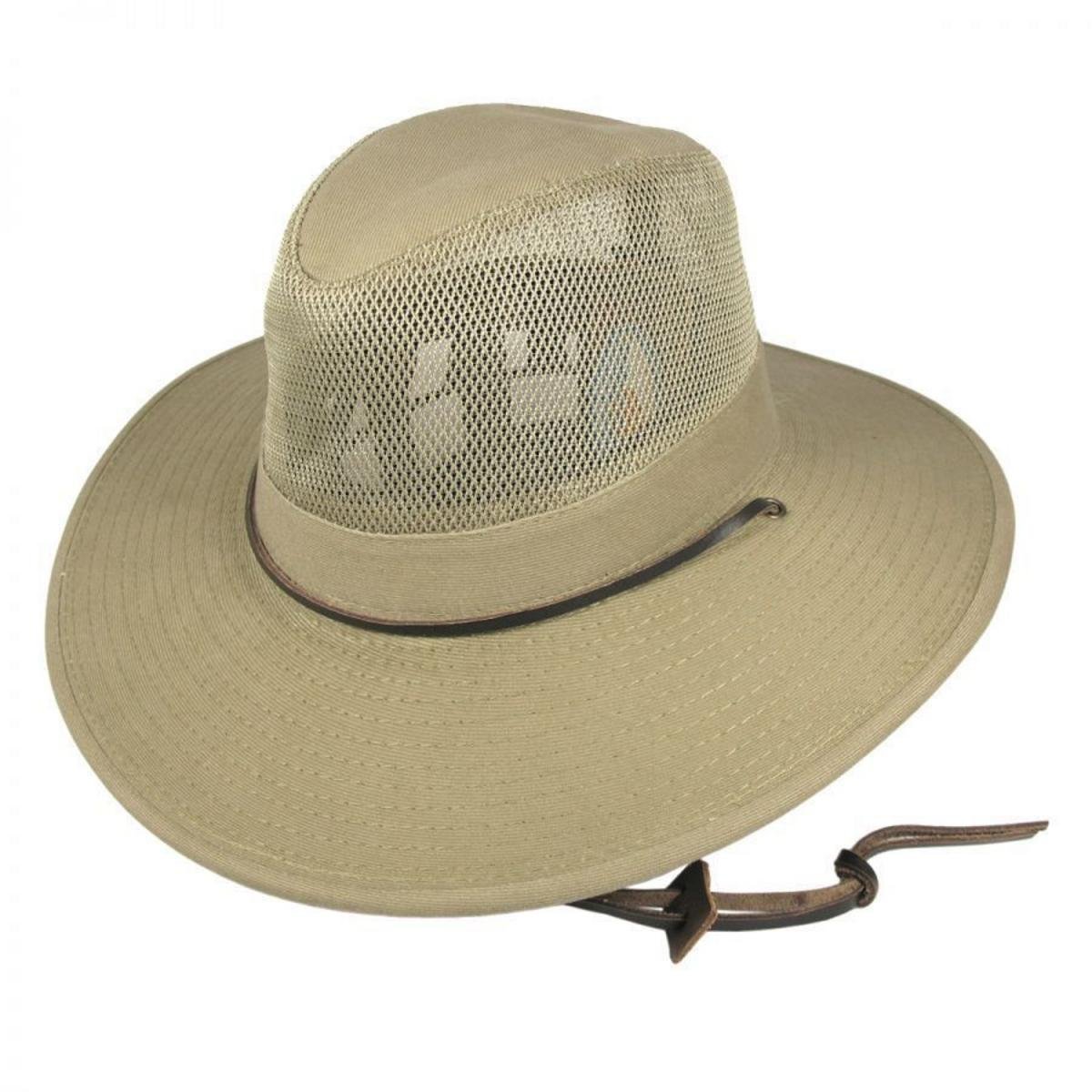 Mesh Crown Wide Brim Aussie Hat
