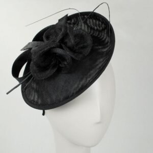 Jeanne Simmons | Dubois Sinamay Straw Fascinator Hat | 120761 | profile | BLACK