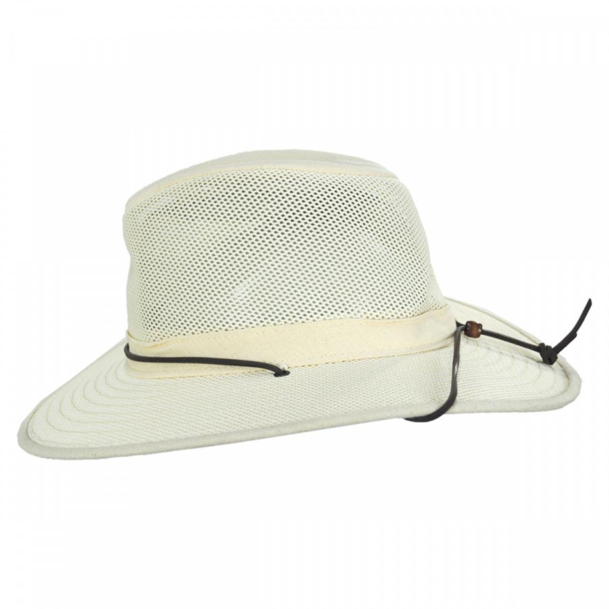 Henschel | Mesh Aussie Grande 3.5 Inch Brim Hat | 140343 | profile | NATURAL