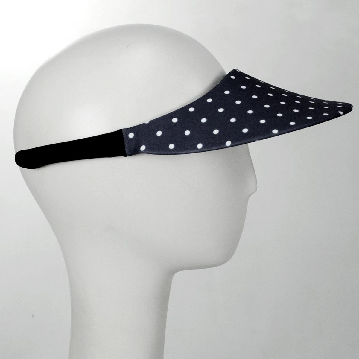 No Headache | Dots Midsize Visor | 195905 | profile | DOT BLACK N WHITE