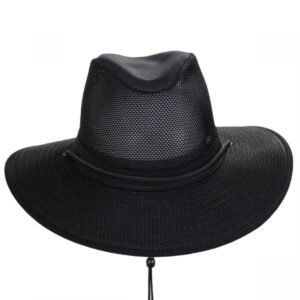 Henschel | Mesh Aussie Grande 3.5 Inch Brim Hat | 140343 | front | BLACK